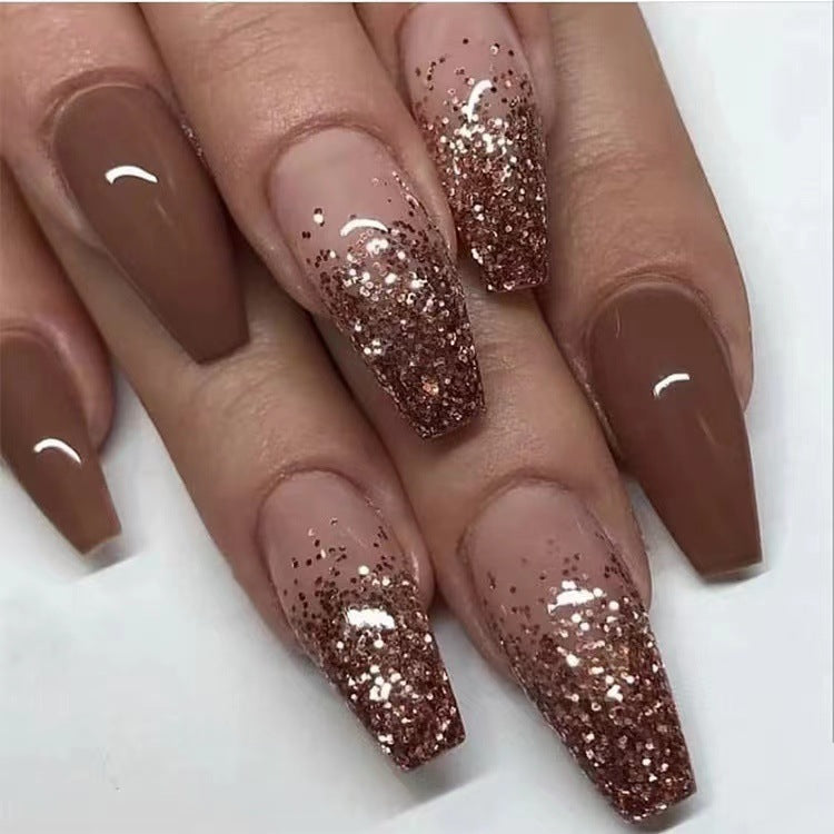 Wholesale Plastic Flash Brown Star Powder Nail Art Chips